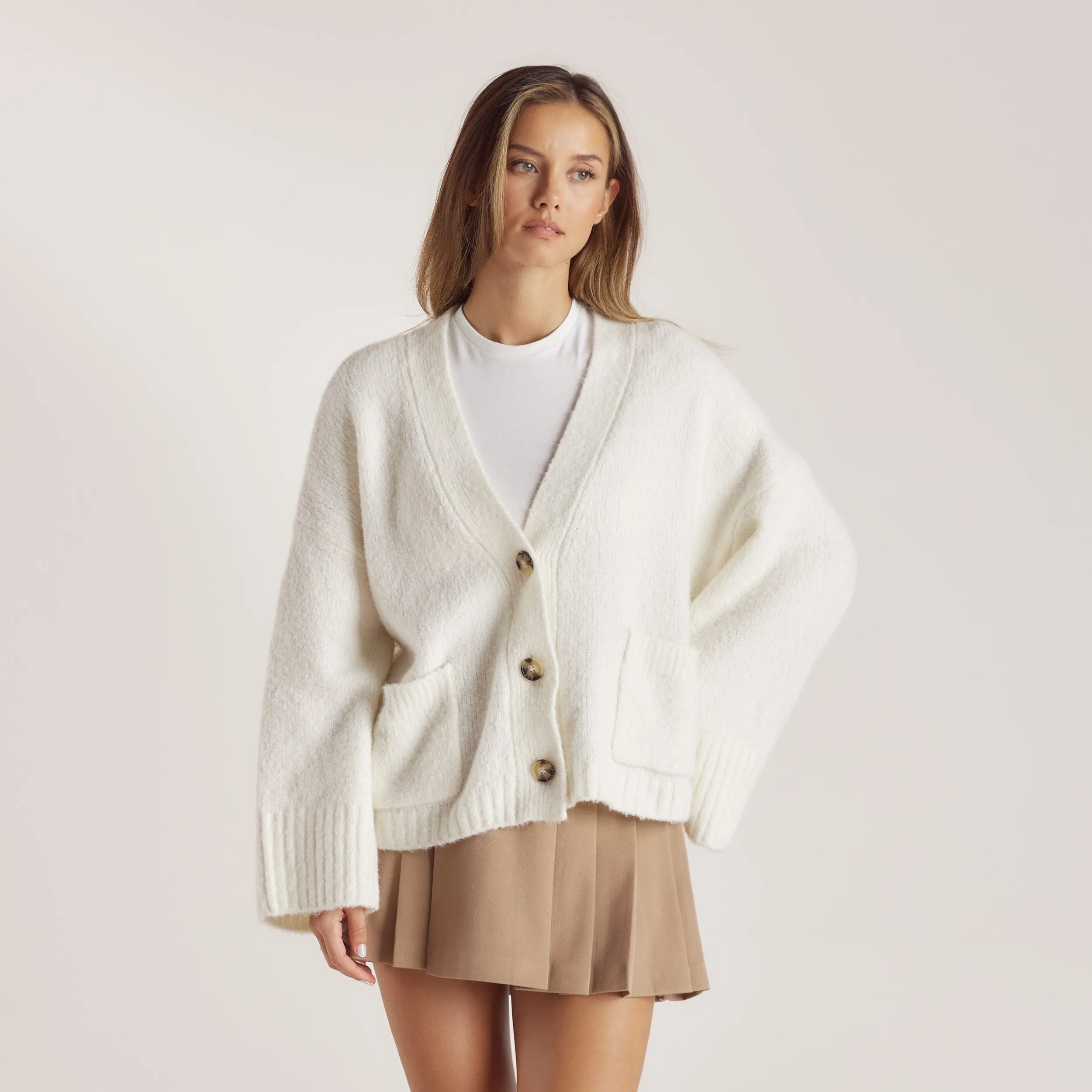 Oversized Cardigan - Creme