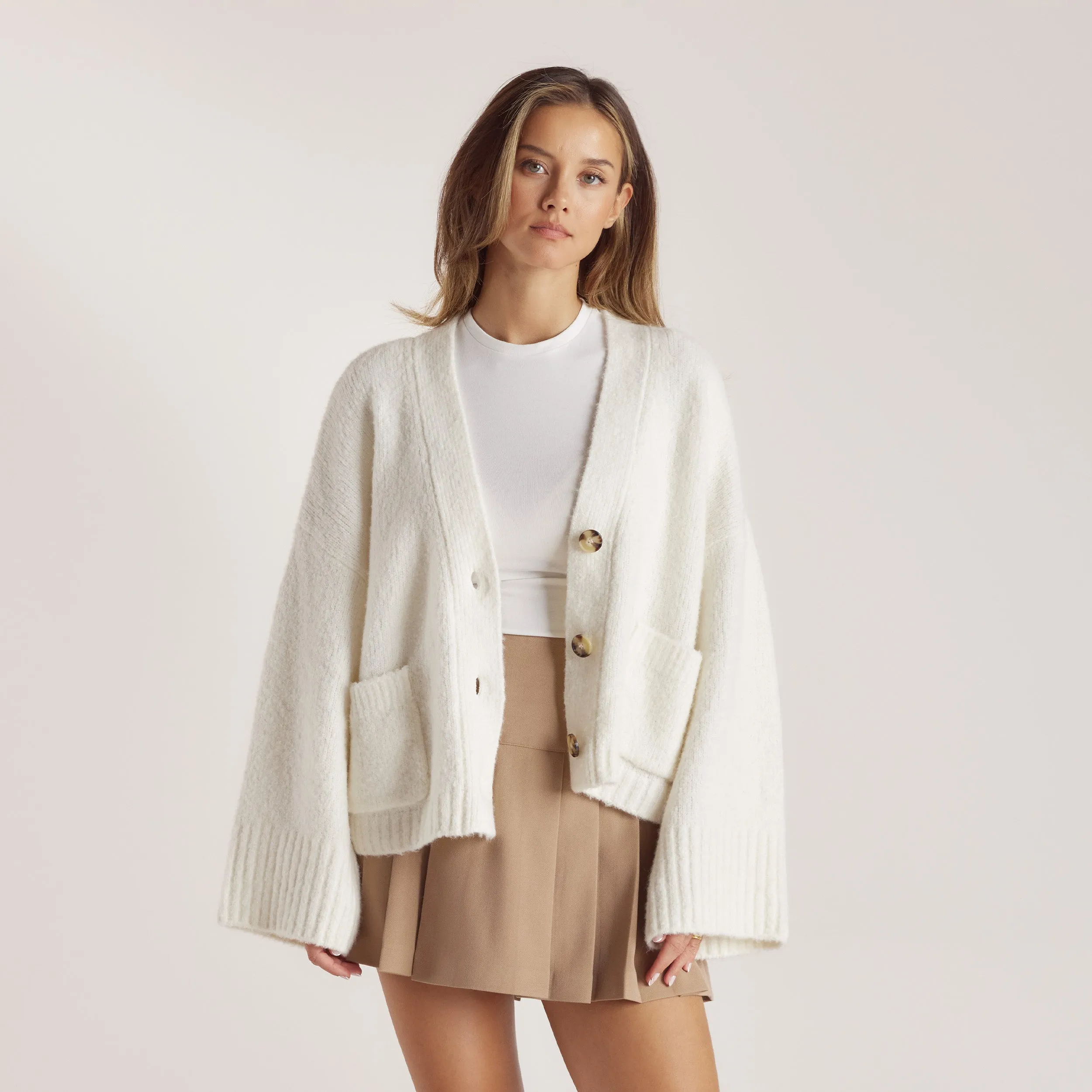 Oversized Cardigan - Creme