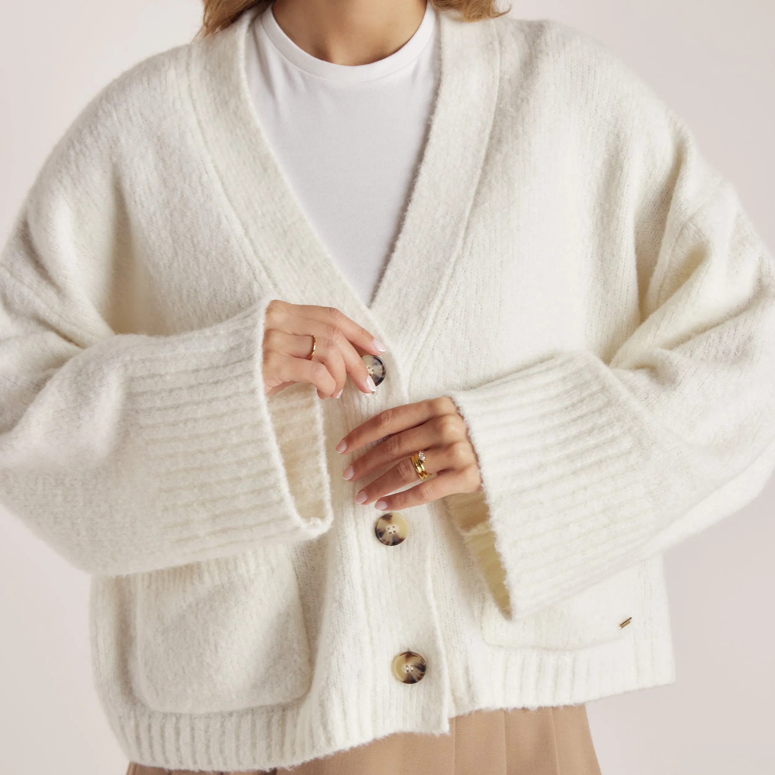 Oversized Cardigan - Creme