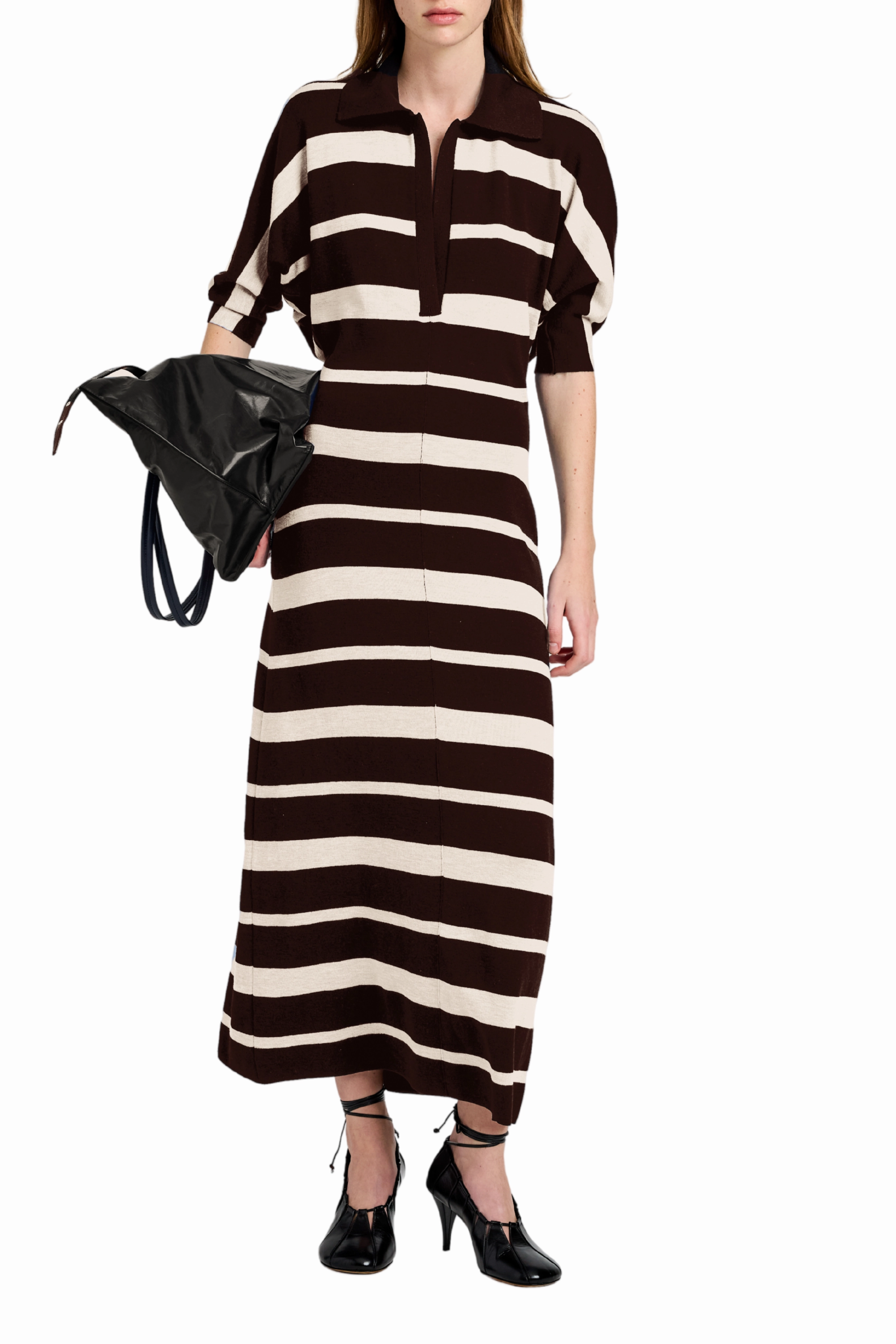 Solana Dress in Superfine Merino Silk Peace Glow
