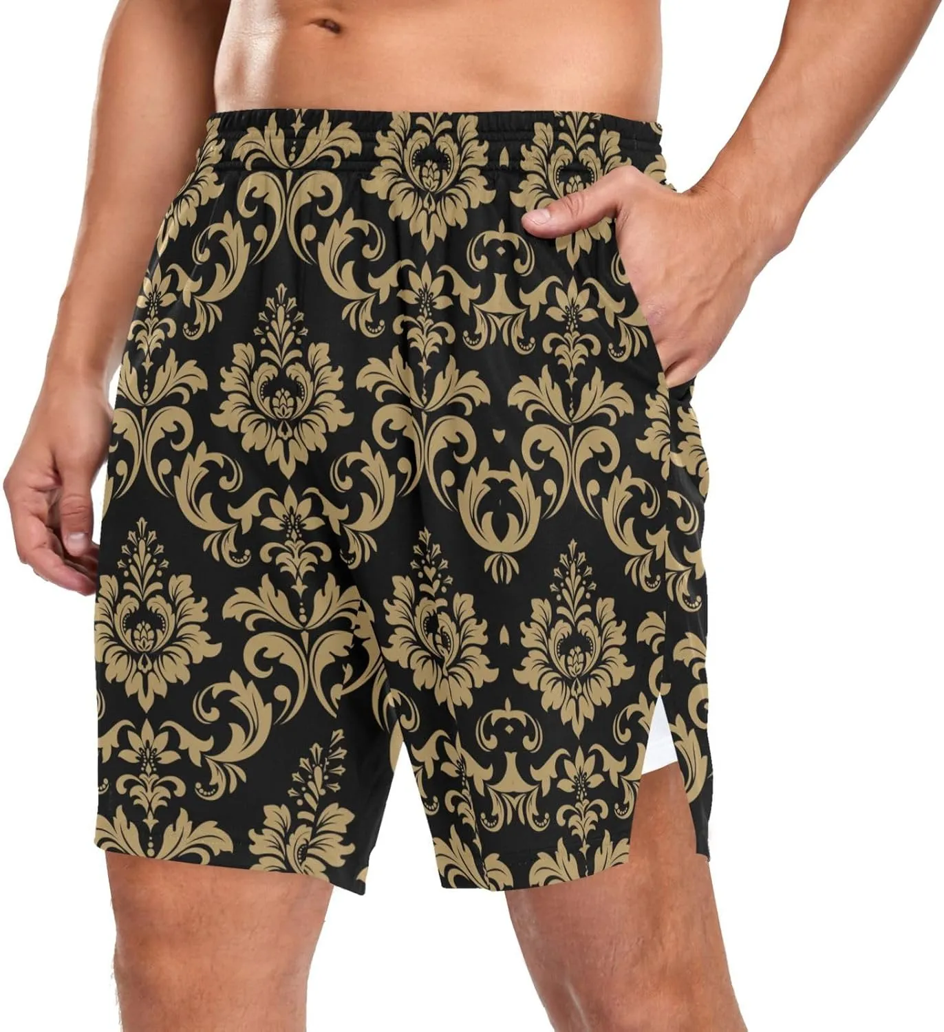 Oyihfvs Men's Sports Shorts, Soft Lounge Pants Shorts with Pockets for Men (S-3XL)