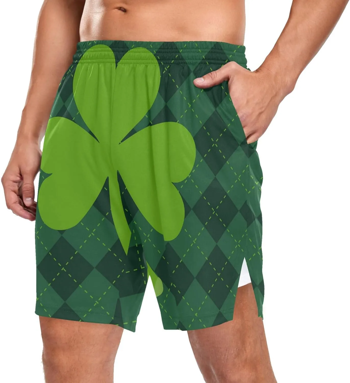 Oyihfvs Men's Sports Shorts, Soft Lounge Pants Shorts with Pockets for Men (S-3XL)