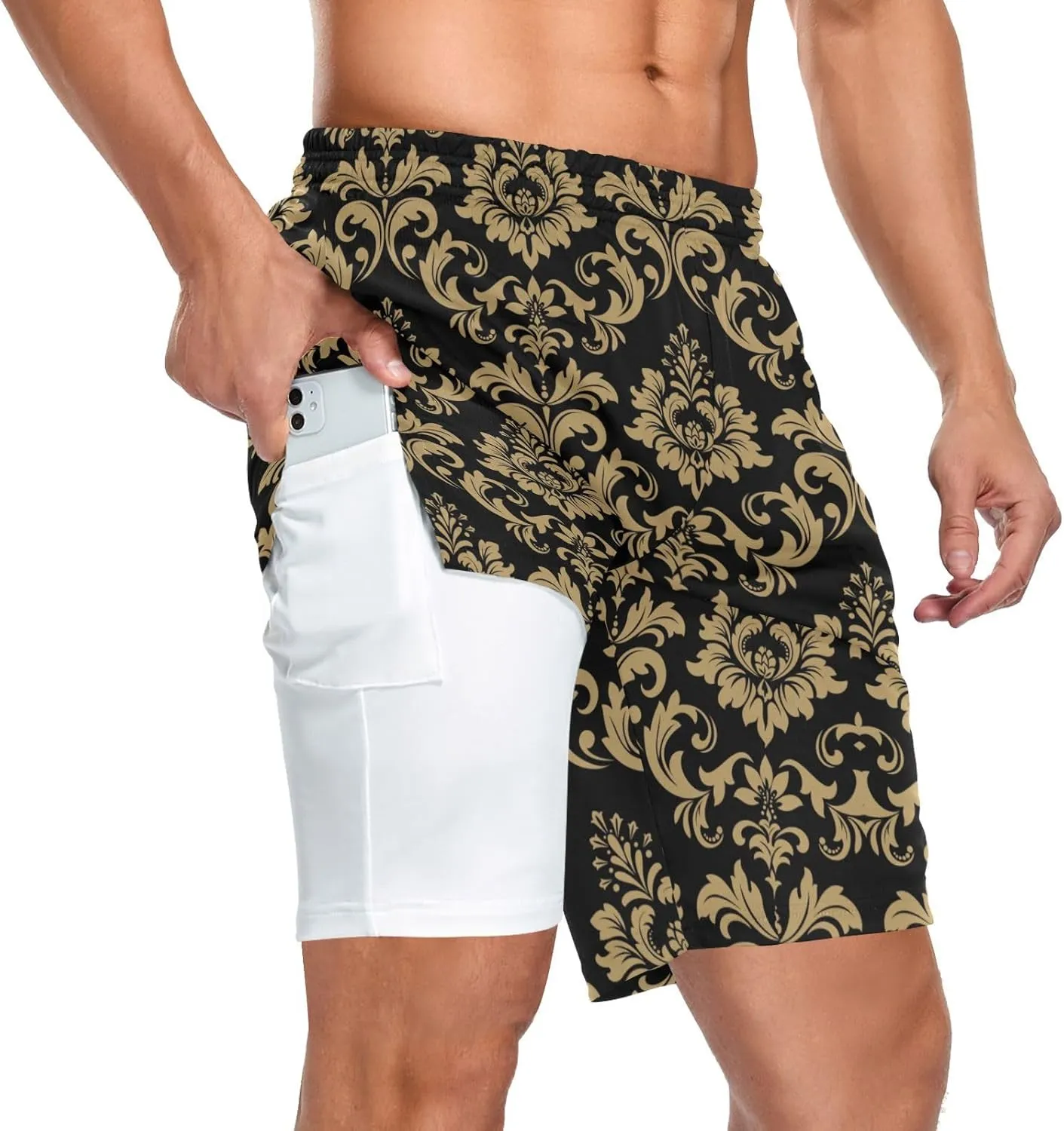 Oyihfvs Men's Sports Shorts, Soft Lounge Pants Shorts with Pockets for Men (S-3XL)