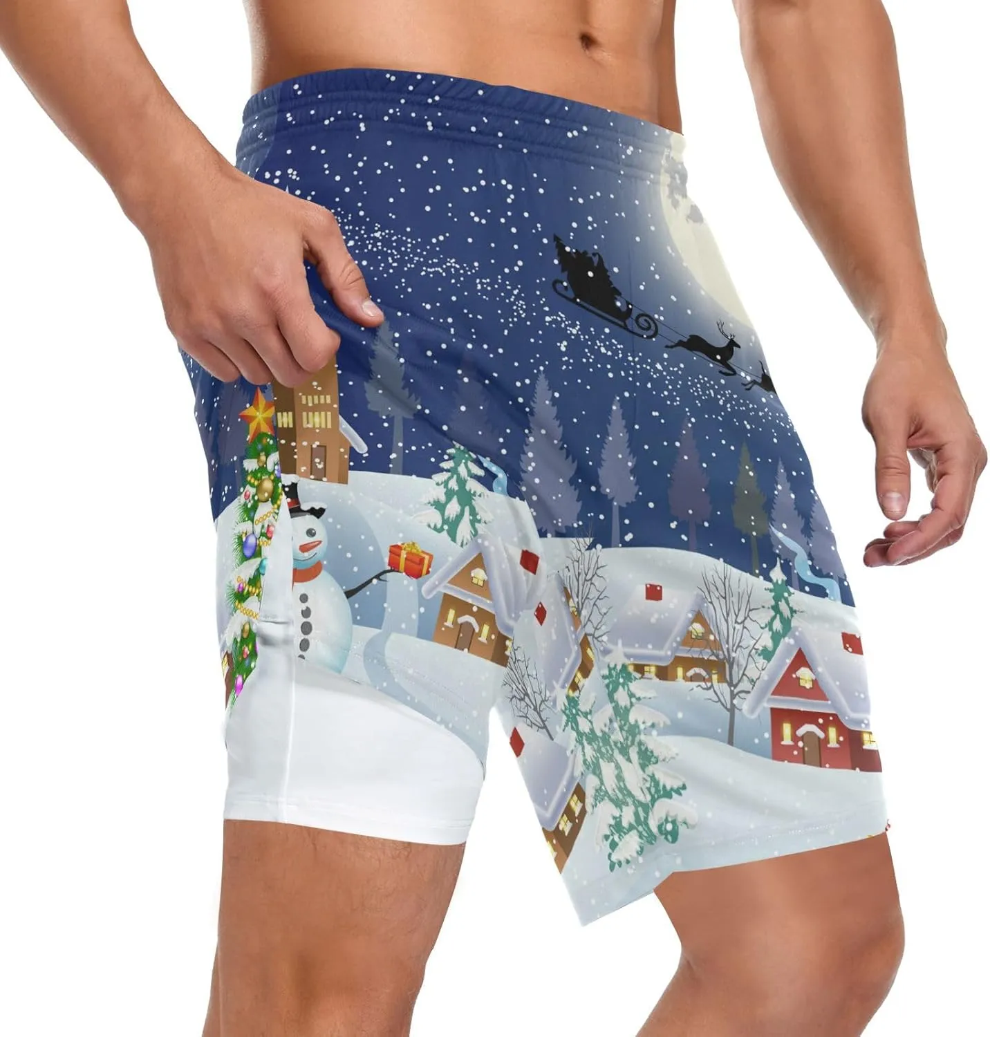 Oyihfvs Men's Sports Shorts, Soft Lounge Pants Shorts with Pockets for Men (S-3XL)