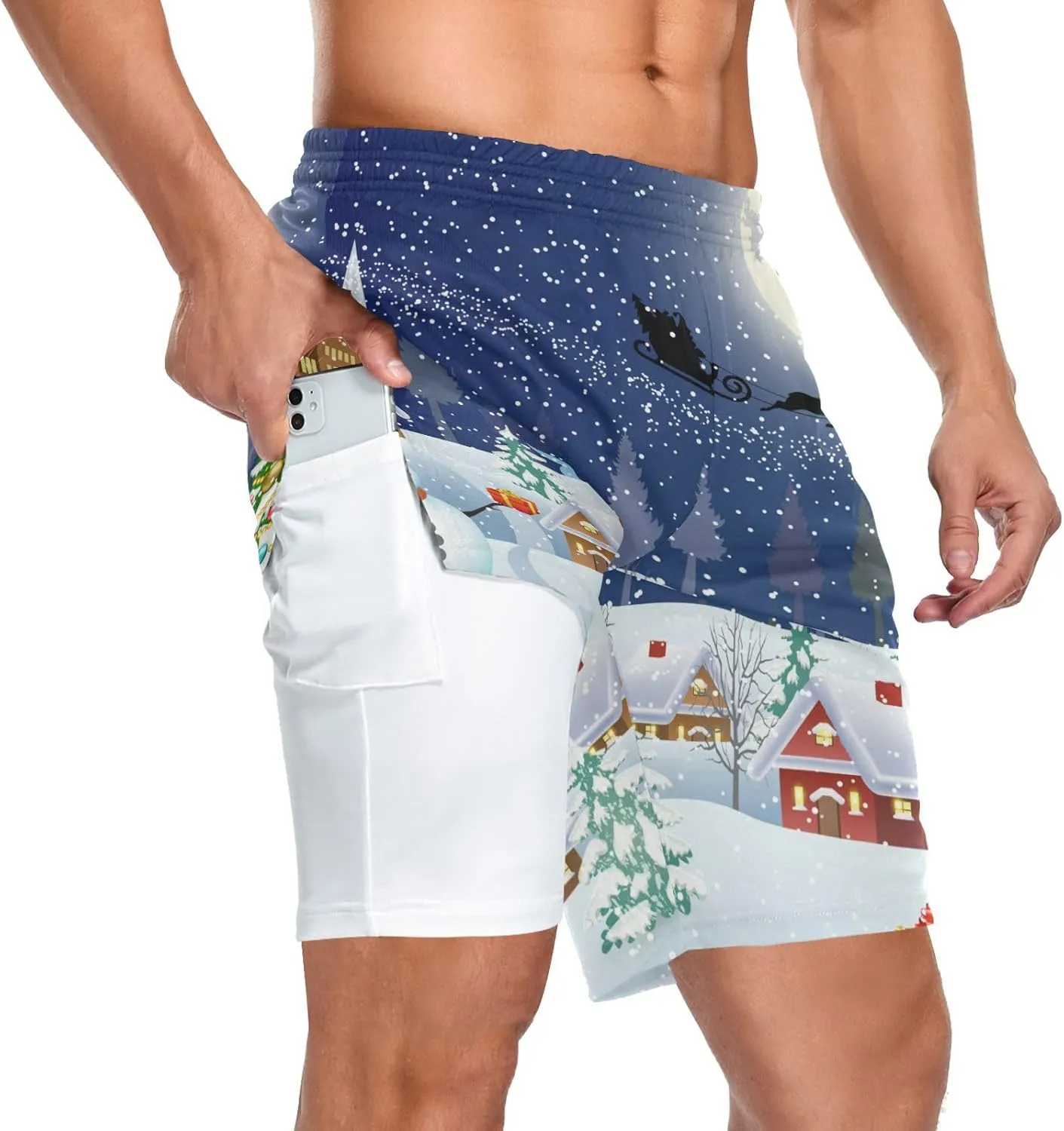 Oyihfvs Men's Sports Shorts, Soft Lounge Pants Shorts with Pockets for Men (S-3XL)