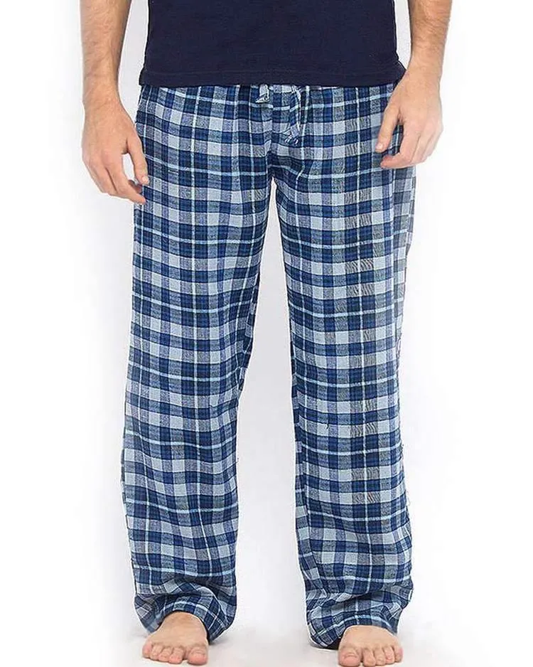 Pack of 2 - Men's Cotton Check Pajama - Cotton Yarn Dyed Flannel Men's Pajama MF-06