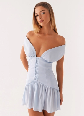 Dear Diary Mini Dress - Pastel Blue On-The-Go Outfit Outfit Mood