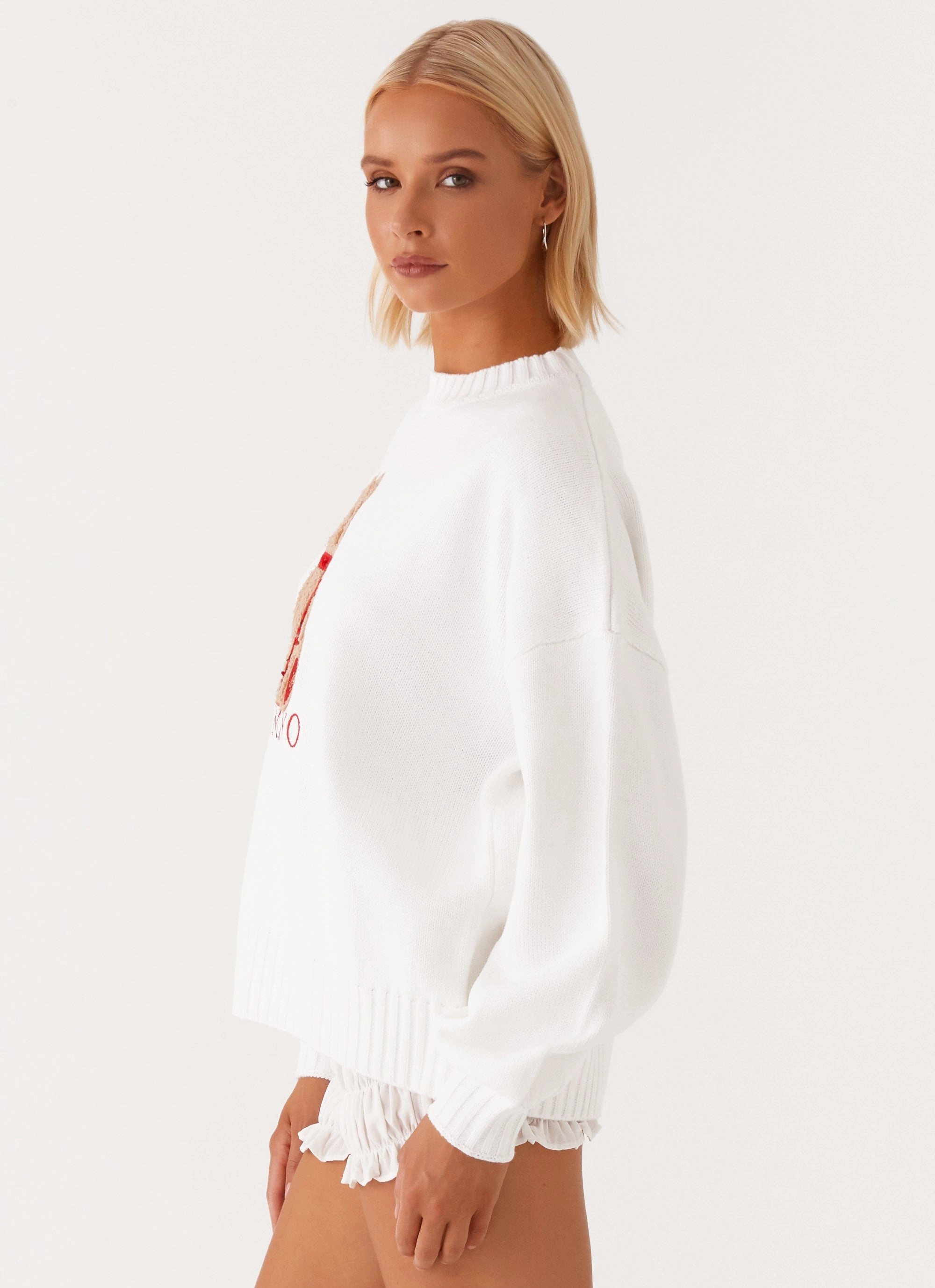 Quick Access Pockets Hypoallergenic fabric Paddington Oversized Knit Sweater - Ivory