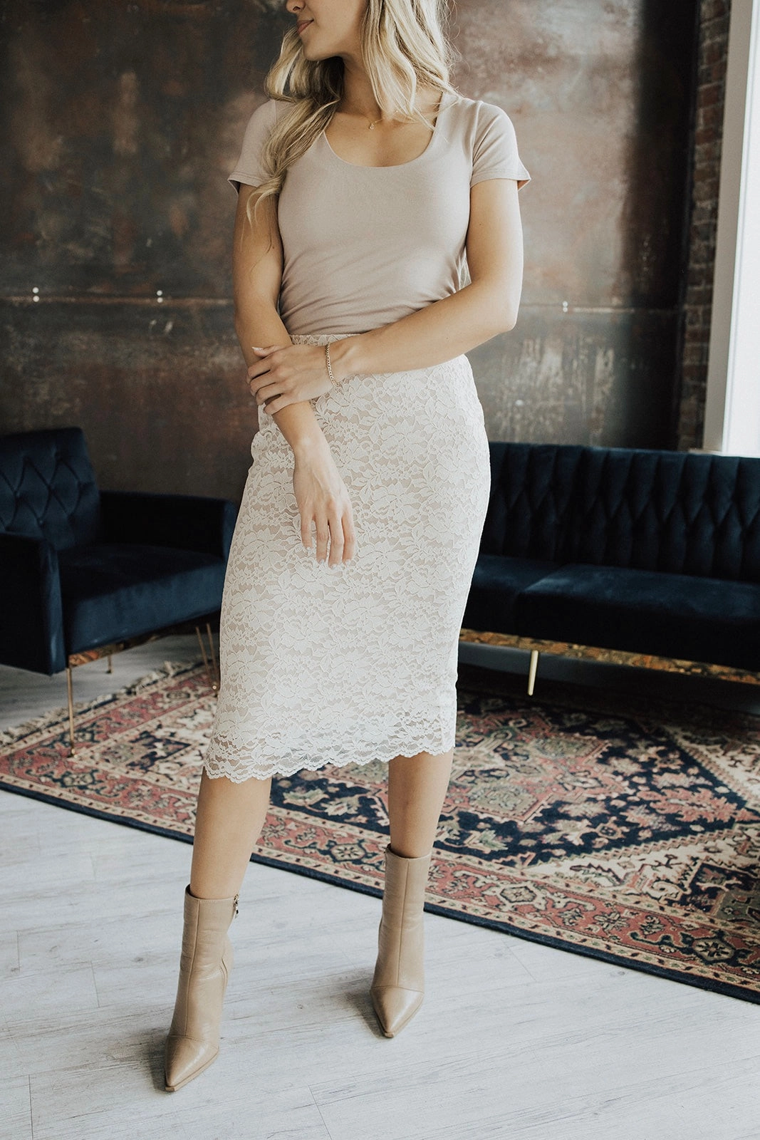 Pageant Material Laci Midi Skirt Relaxed Mood Heritage Inspired