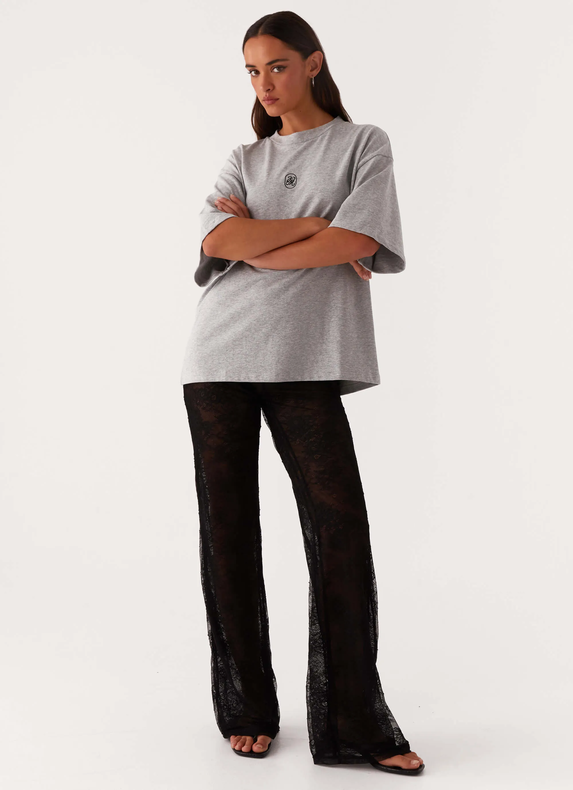 MoistureWickingFabric sport chic Paige Lace Pants - Black