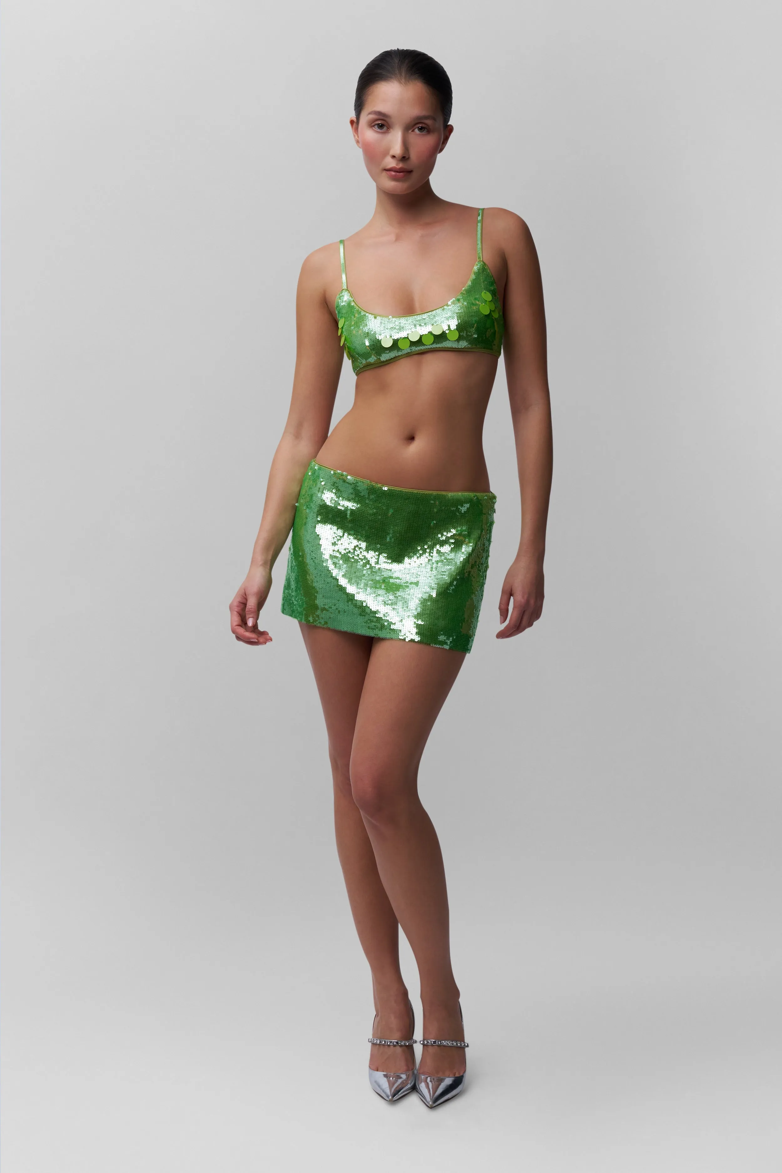SelfFabric Binding Paillette Bralette