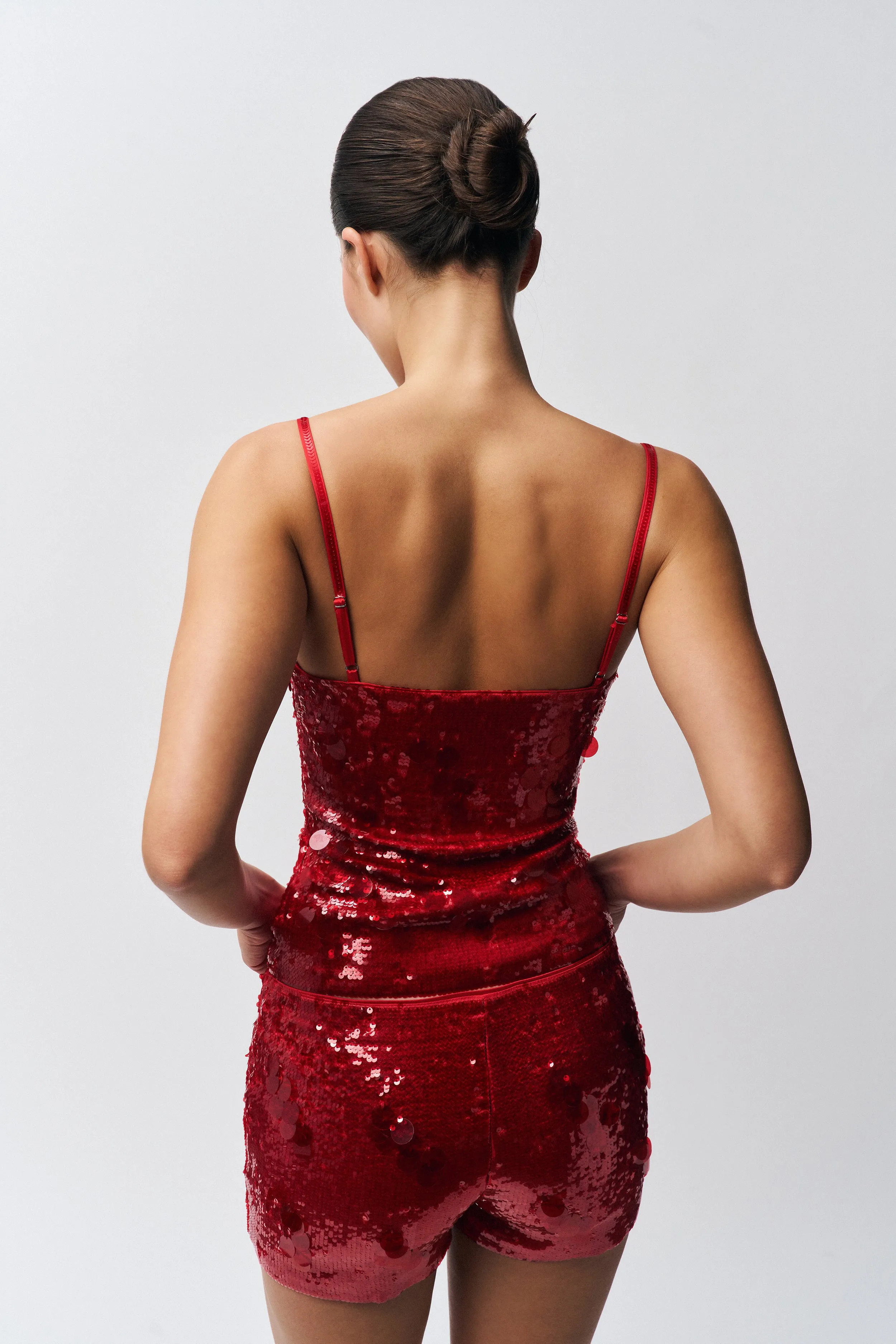 Soft Touch Fabric Paillette Cami