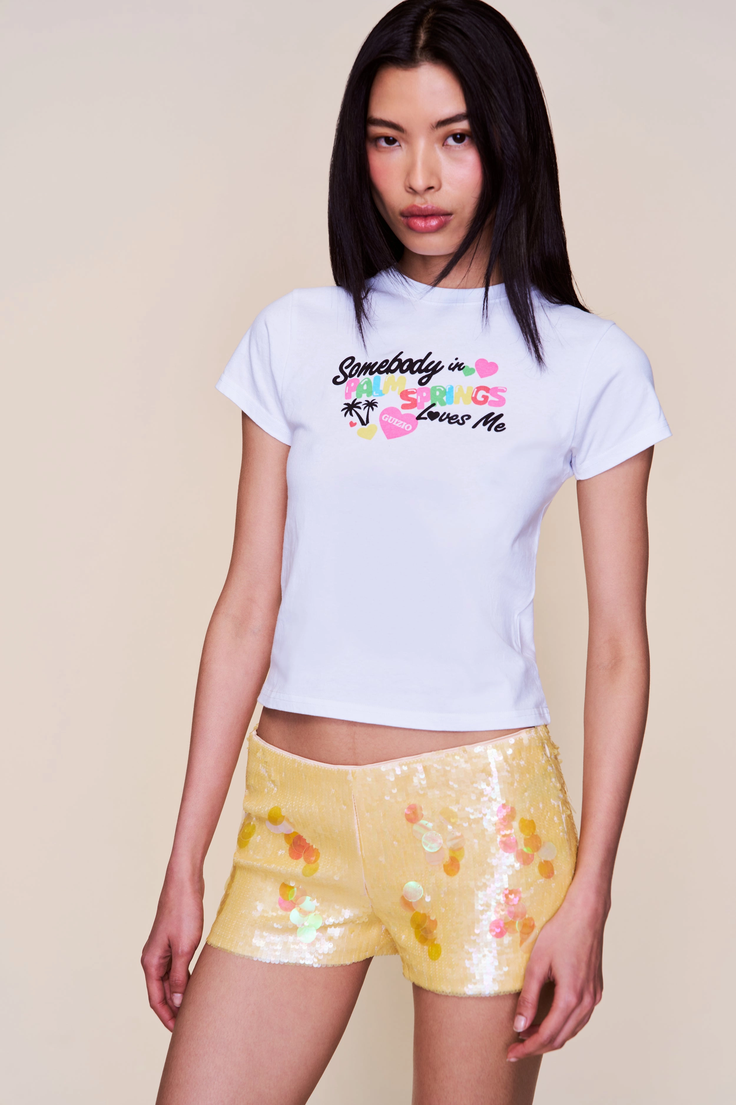 Paillette Short handmade touch