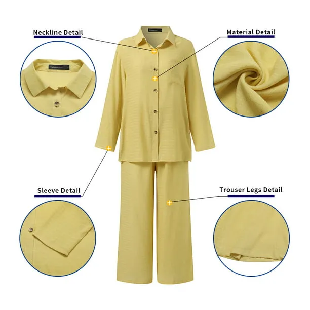 Pajama Sets Women Pure Simple Nightwear Loose Unisex Korean Style Female Turn-down Collar Fashion Comfortable Homewear Summer S4417470