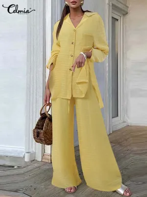 Pajama Sets Women Pure Simple Nightwear Loose Unisex Korean Style Female Turn-down Collar Fashion Comfortable Homewear Summer S4417470