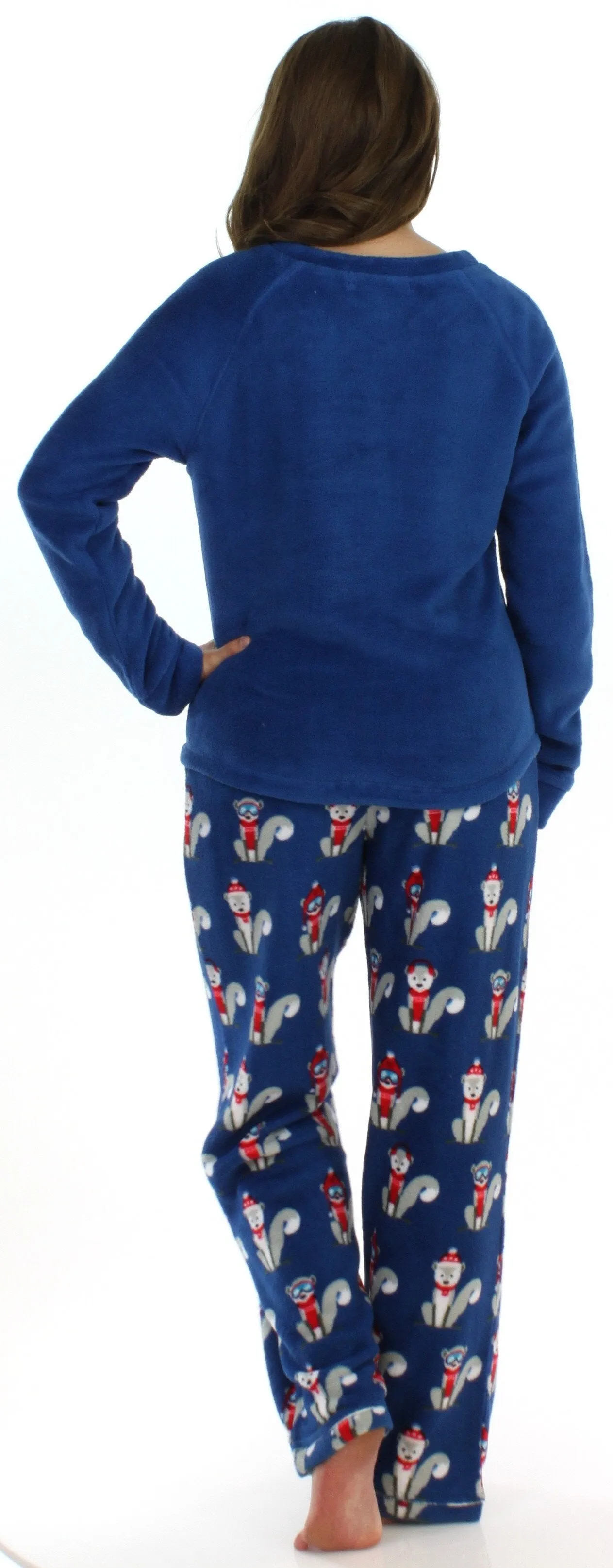 PajamaMania Women’s Fleece Long Sleeve Pajama Set