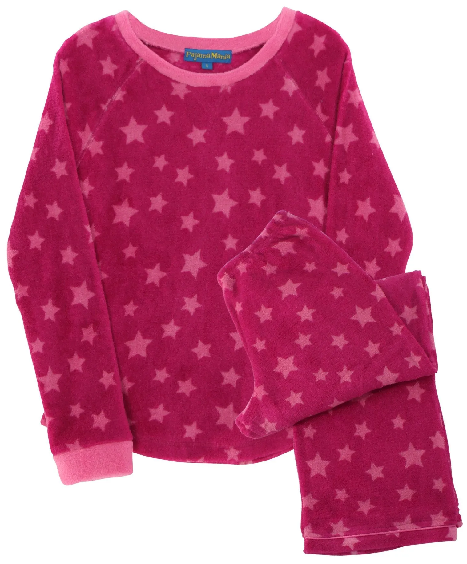PajamaMania Women’s Fleece Long Sleeve Pajama Set