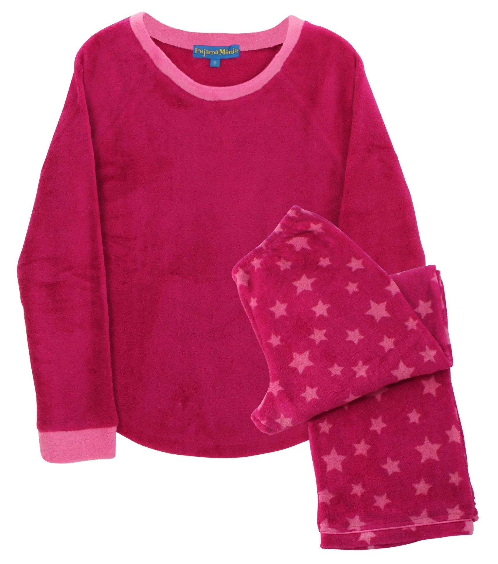 PajamaMania Women’s Fleece Long Sleeve Pajama Set