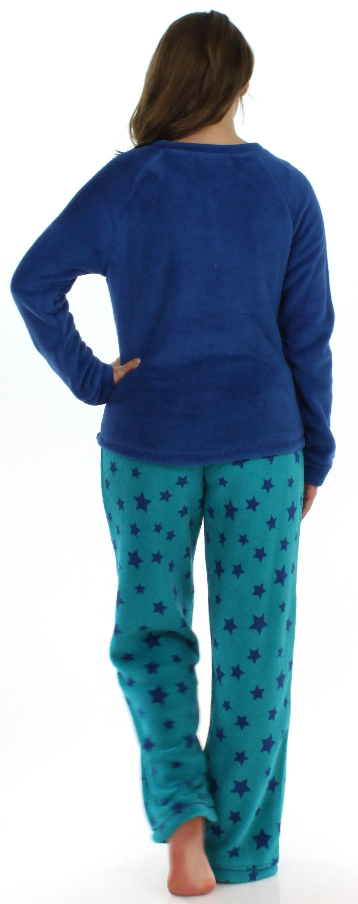 PajamaMania Women’s Fleece Long Sleeve Pajama Set
