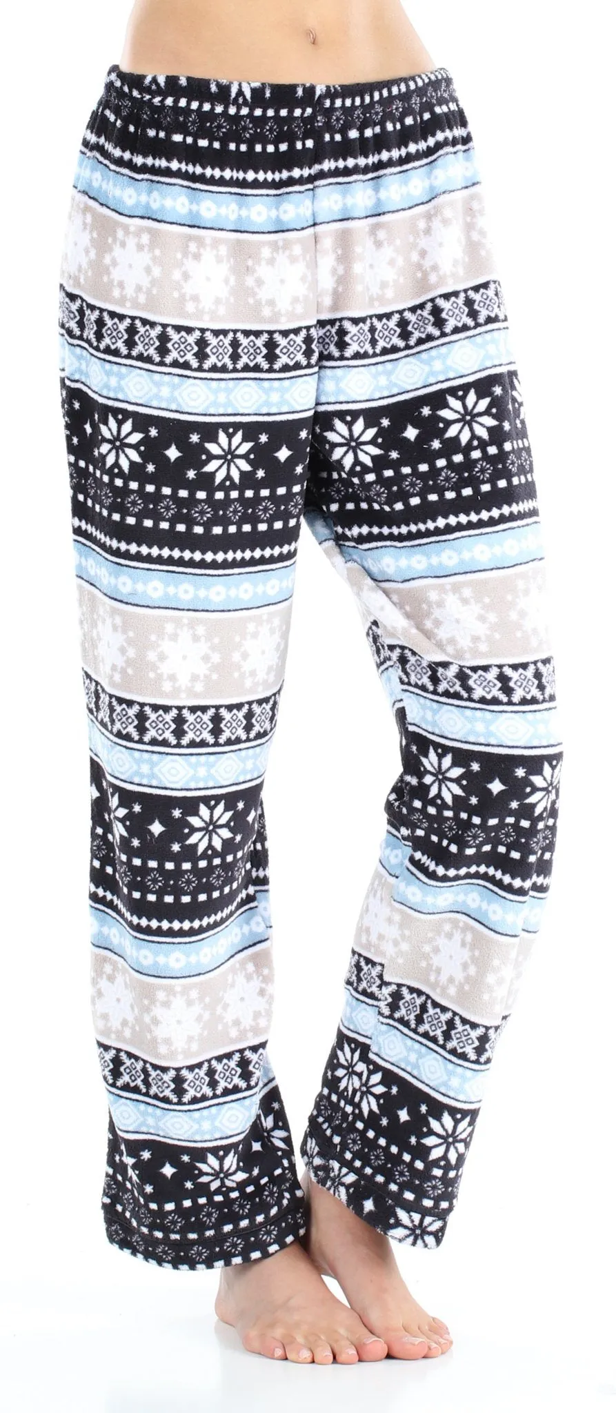 PajamaMania Women’s Fleece Long Sleeve Pajama Set