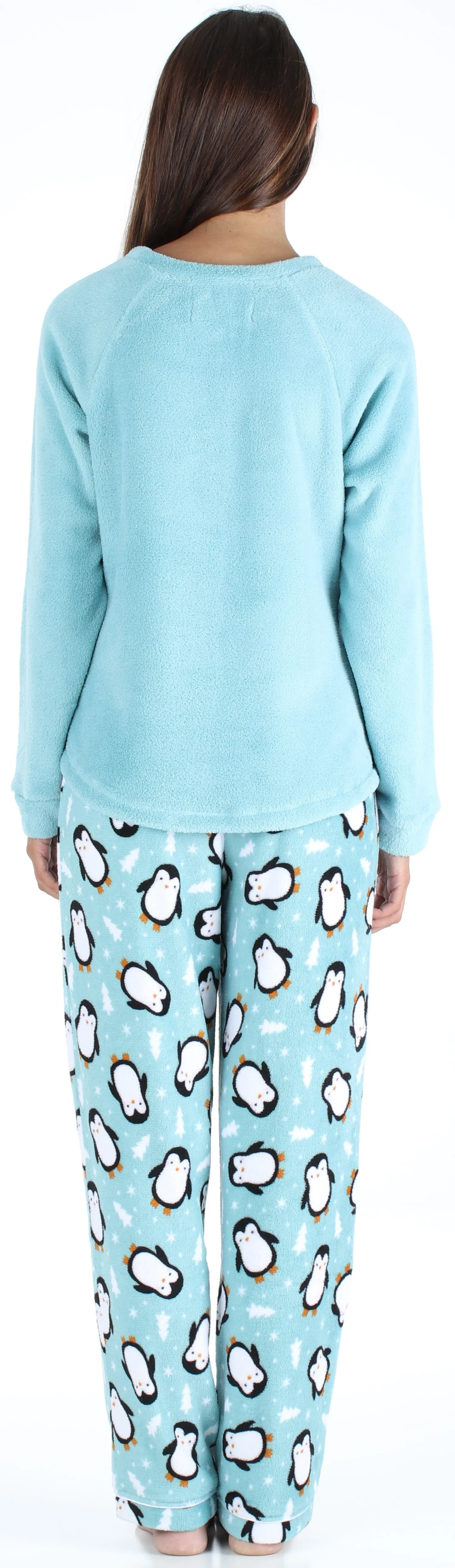 PajamaMania Women’s Fleece Long Sleeve Pajama Set