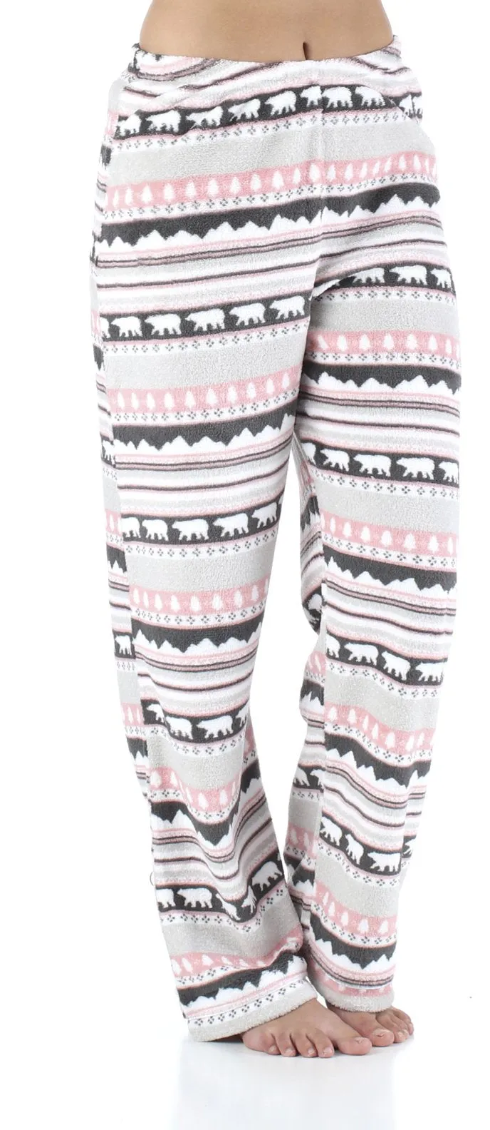 PajamaMania Women’s Fleece Long Sleeve Pajama Set