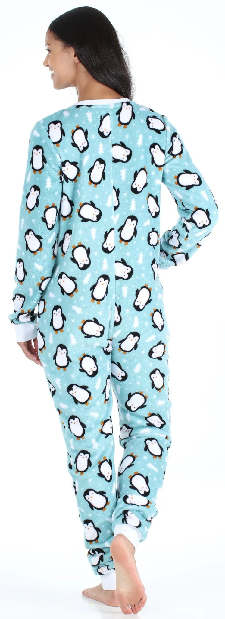 PajamaMania Women’s Plush Fleece Non-Footed Onesie Loungewear Pajamas