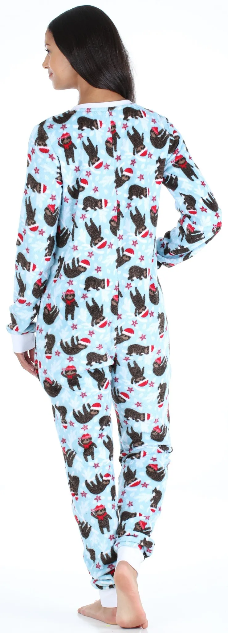 PajamaMania Women’s Plush Fleece Non-Footed Onesie Loungewear Pajamas
