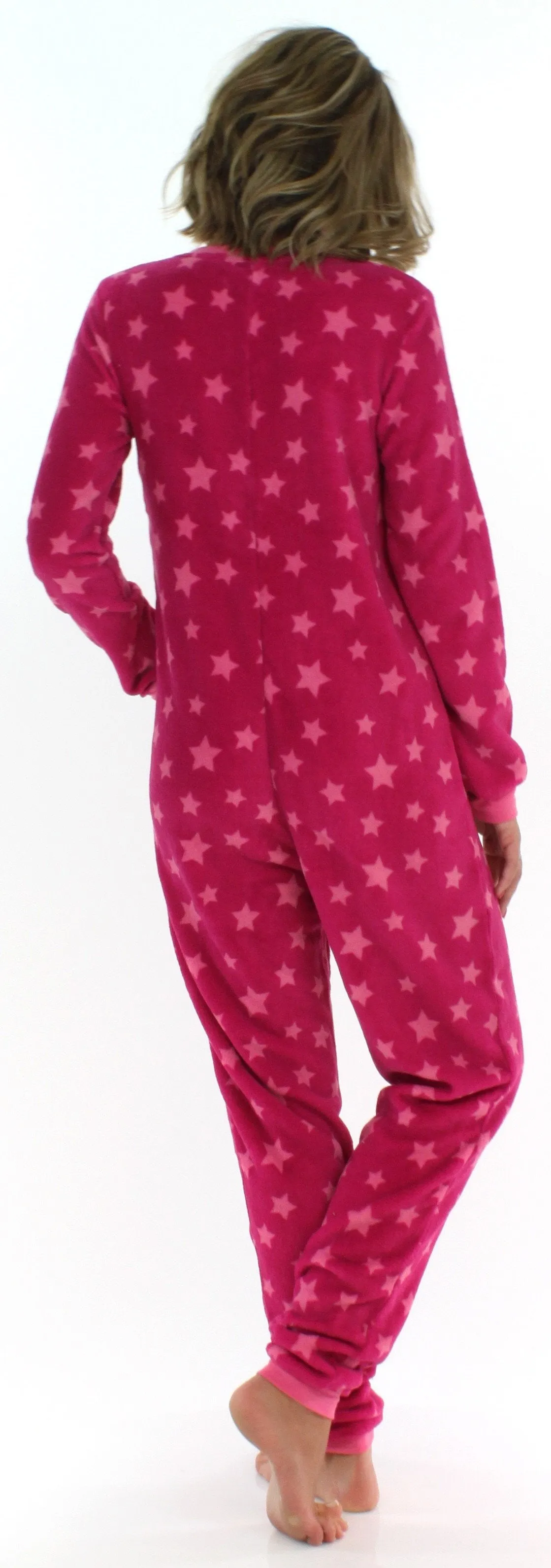 PajamaMania Women’s Plush Fleece Non-Footed Onesie Loungewear Pajamas