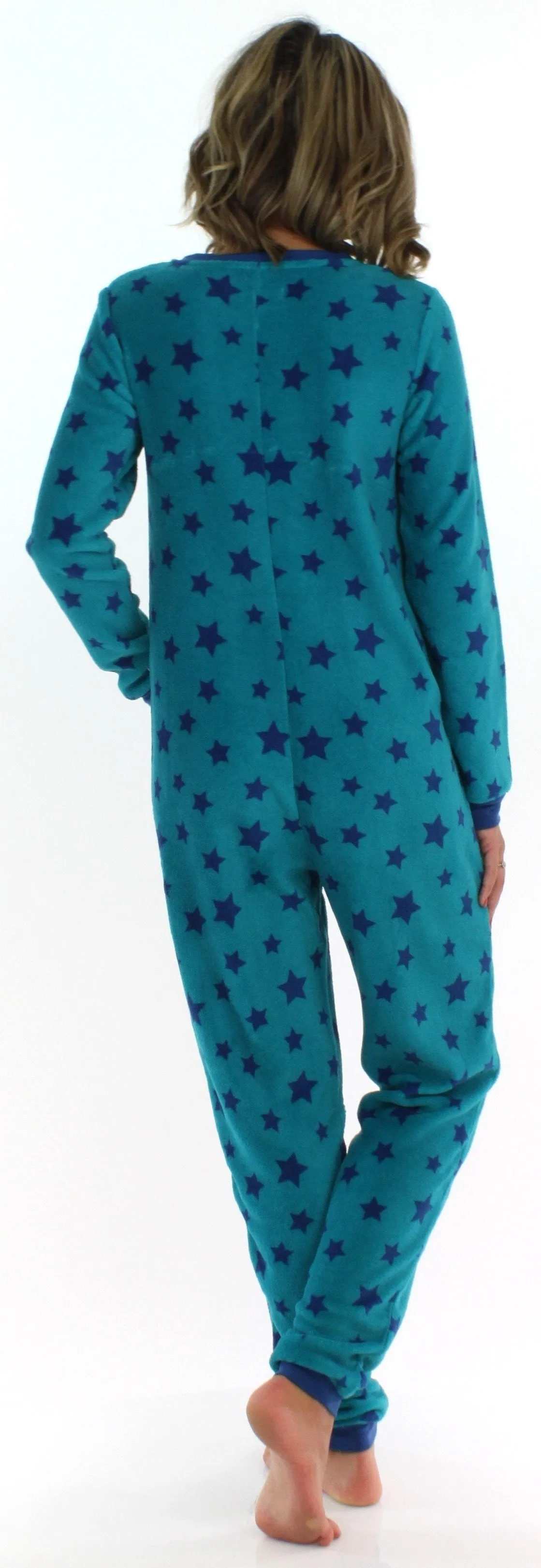 PajamaMania Women’s Plush Fleece Non-Footed Onesie Loungewear Pajamas