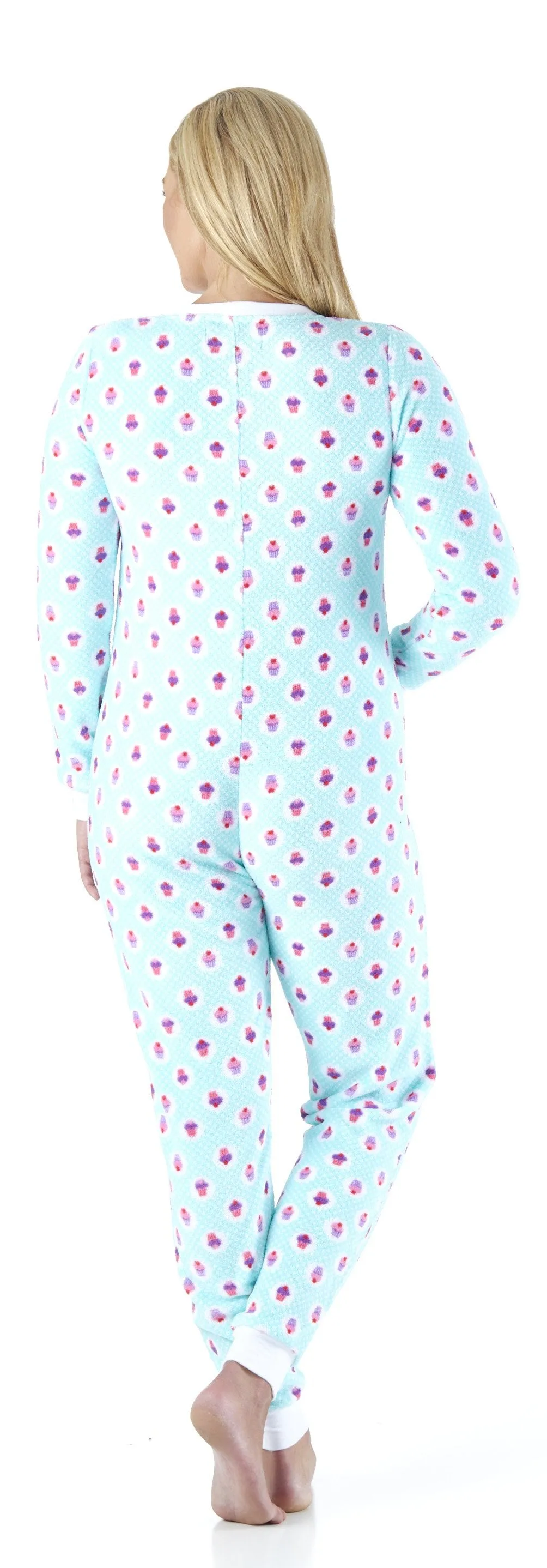 PajamaMania Women’s Plush Fleece Non-Footed Onesie Loungewear Pajamas