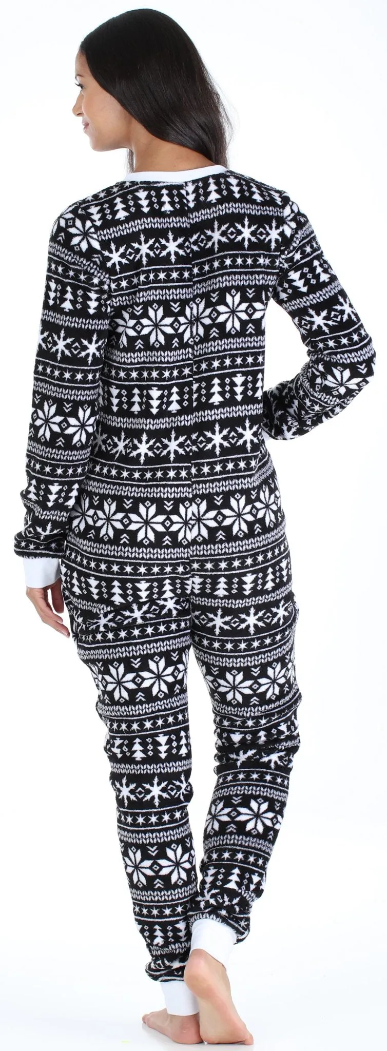 PajamaMania Women’s Plush Fleece Non-Footed Onesie Loungewear Pajamas