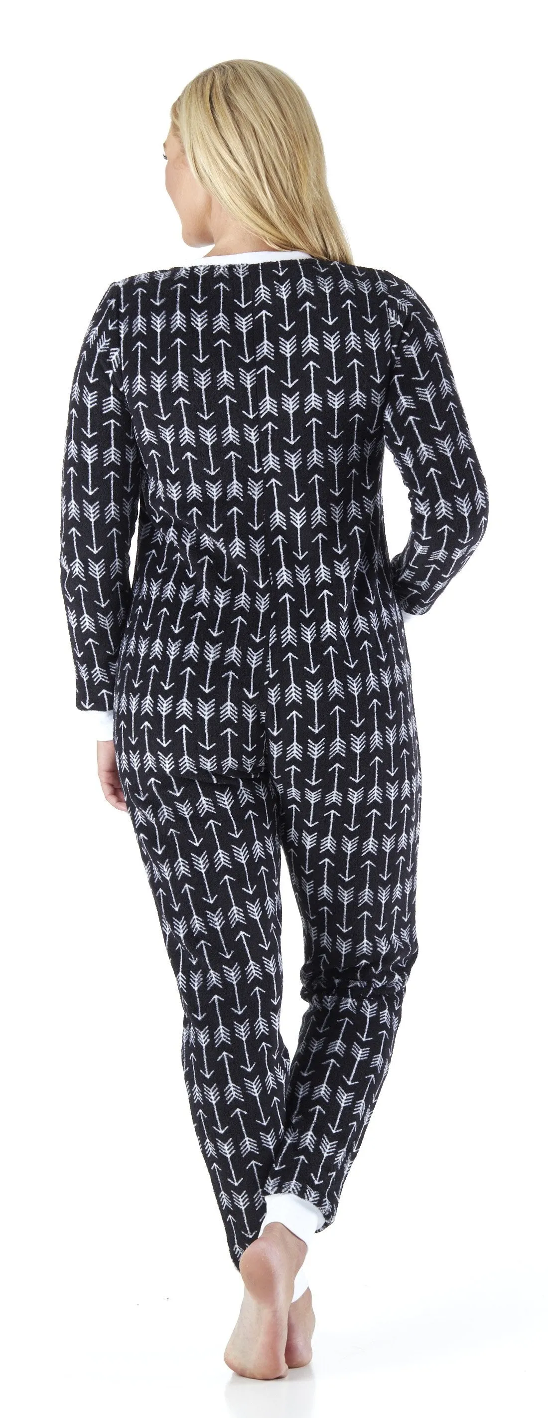 PajamaMania Women’s Plush Fleece Non-Footed Onesie Loungewear Pajamas