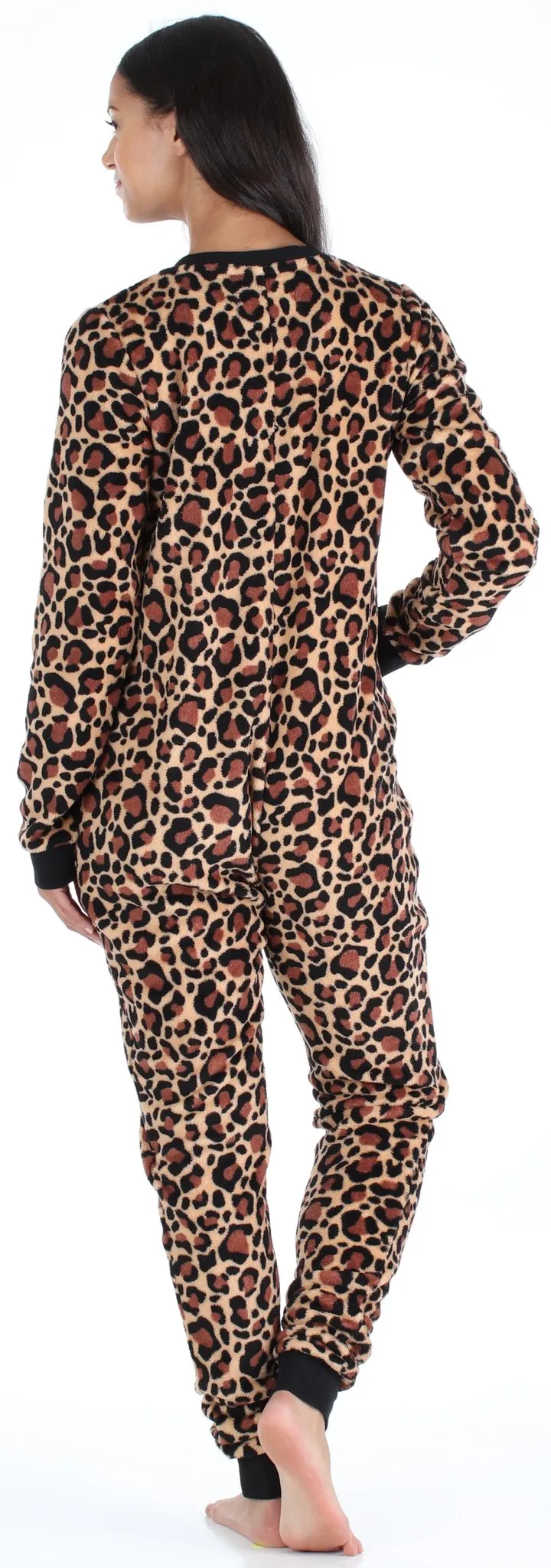 PajamaMania Women’s Plush Fleece Non-Footed Onesie Loungewear Pajamas