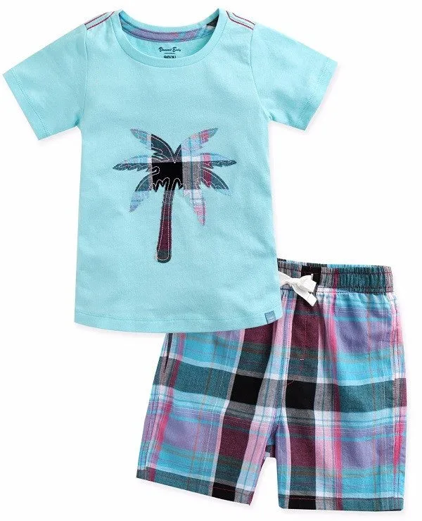 Palm Tree Sky Short Sleeve Tee & Shorts Set