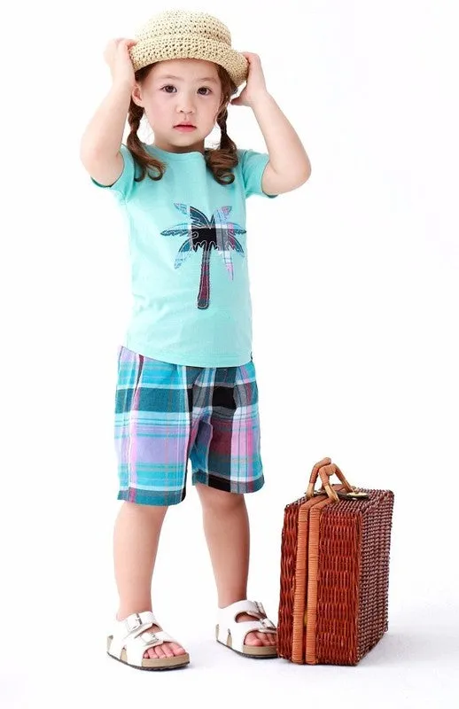 Palm Tree Sky Short Sleeve Tee & Shorts Set