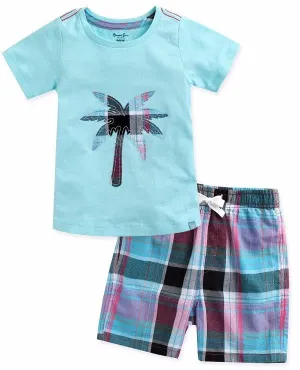 Palm Tree Sky Short Sleeve Tee & Shorts Set