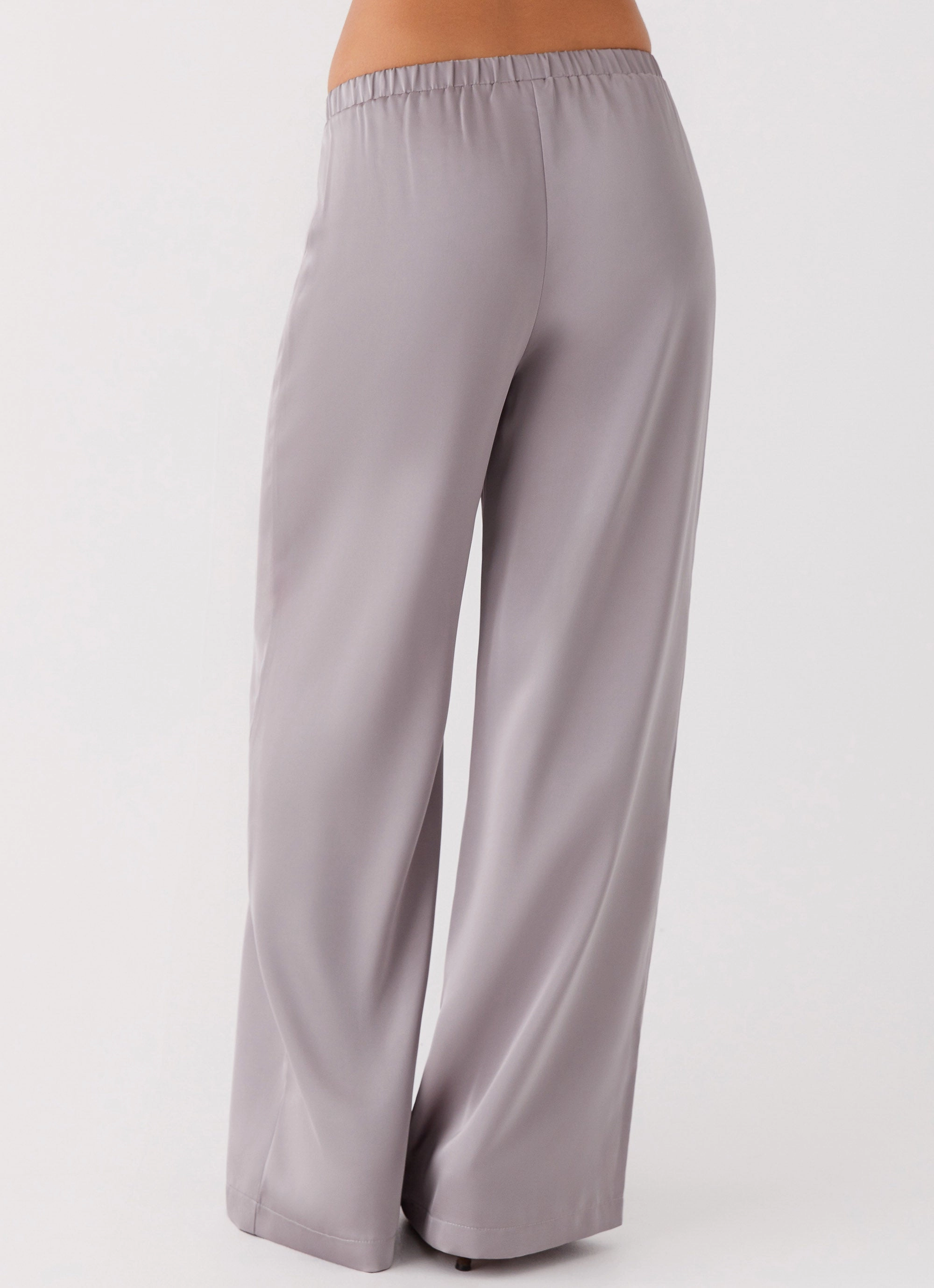 Refined fit Snug Fit Palm Cove Satin Pants - Grey