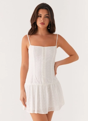 Simple Styling Palm Springs Mini Dress - White