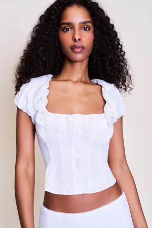 Paloma Short Sleeve Top Airflow Ventilation Rolled Hem Finish