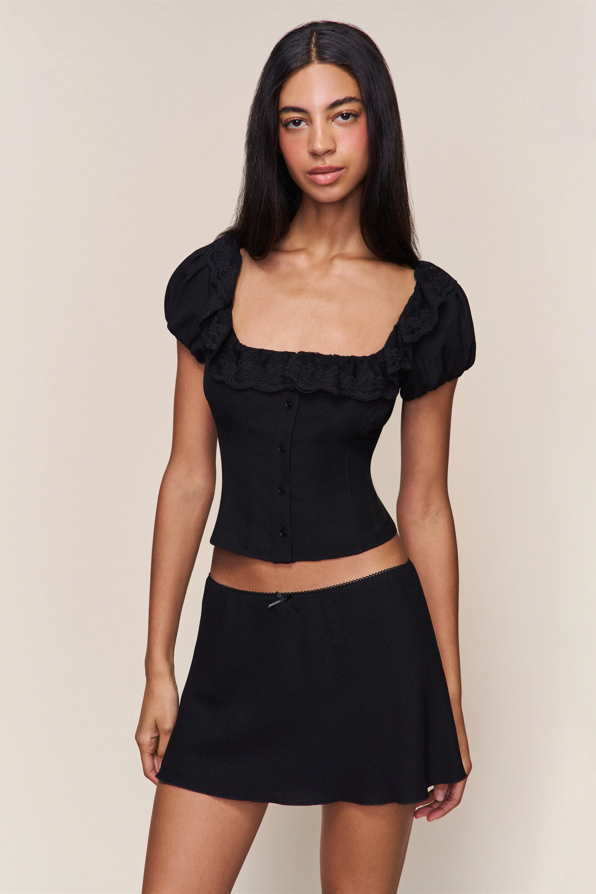 Denim Shirt Paloma Short Sleeve Top