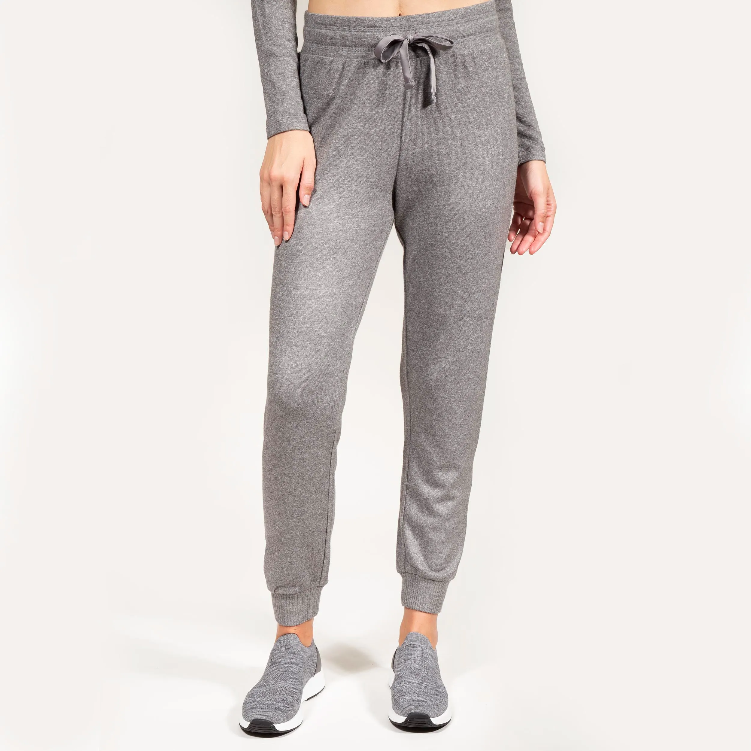 Pantalon jogger Femme Gris chiné