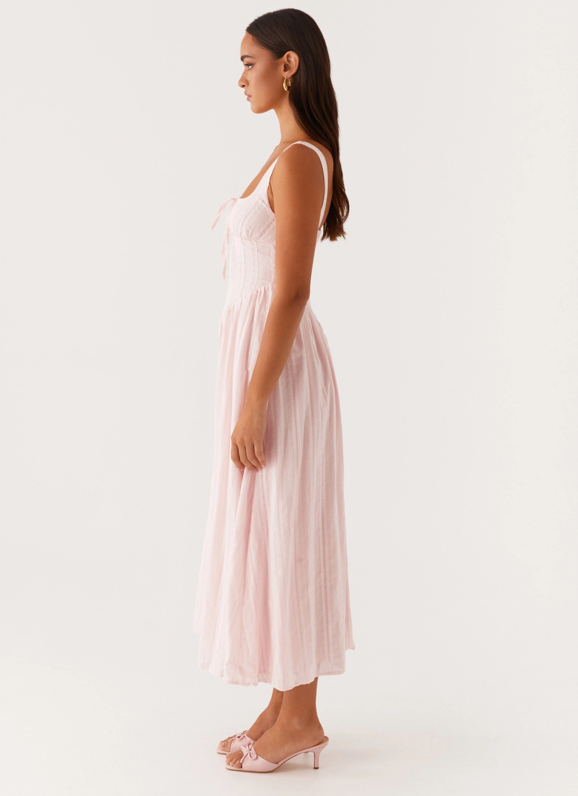 Bloom Soft Balanced Fit Pascuelle Midi Dress - Pink