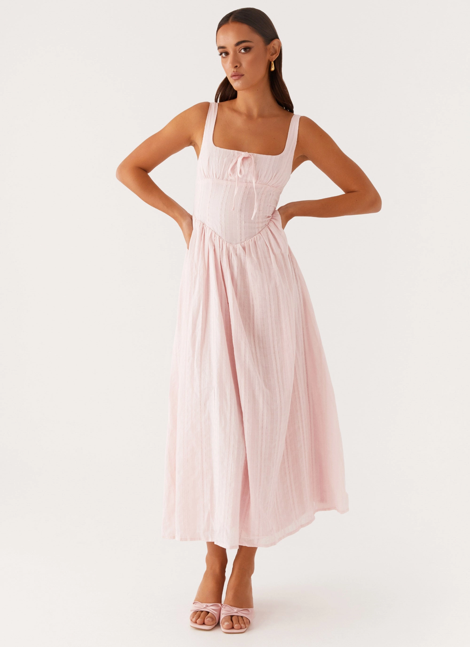 Effortless Mood Pascuelle Midi Dress - Pink