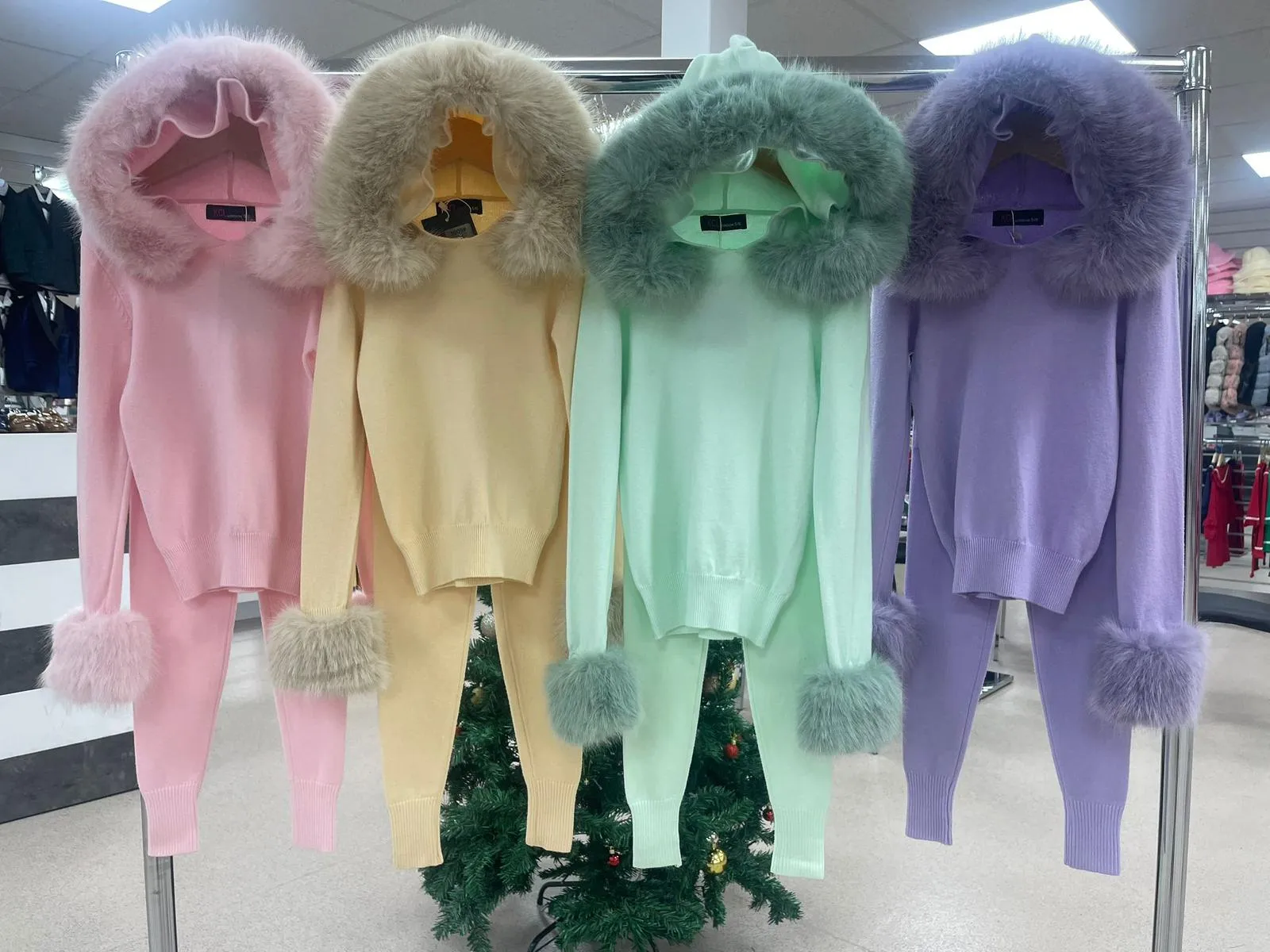 Pastel Faux Fur Sets