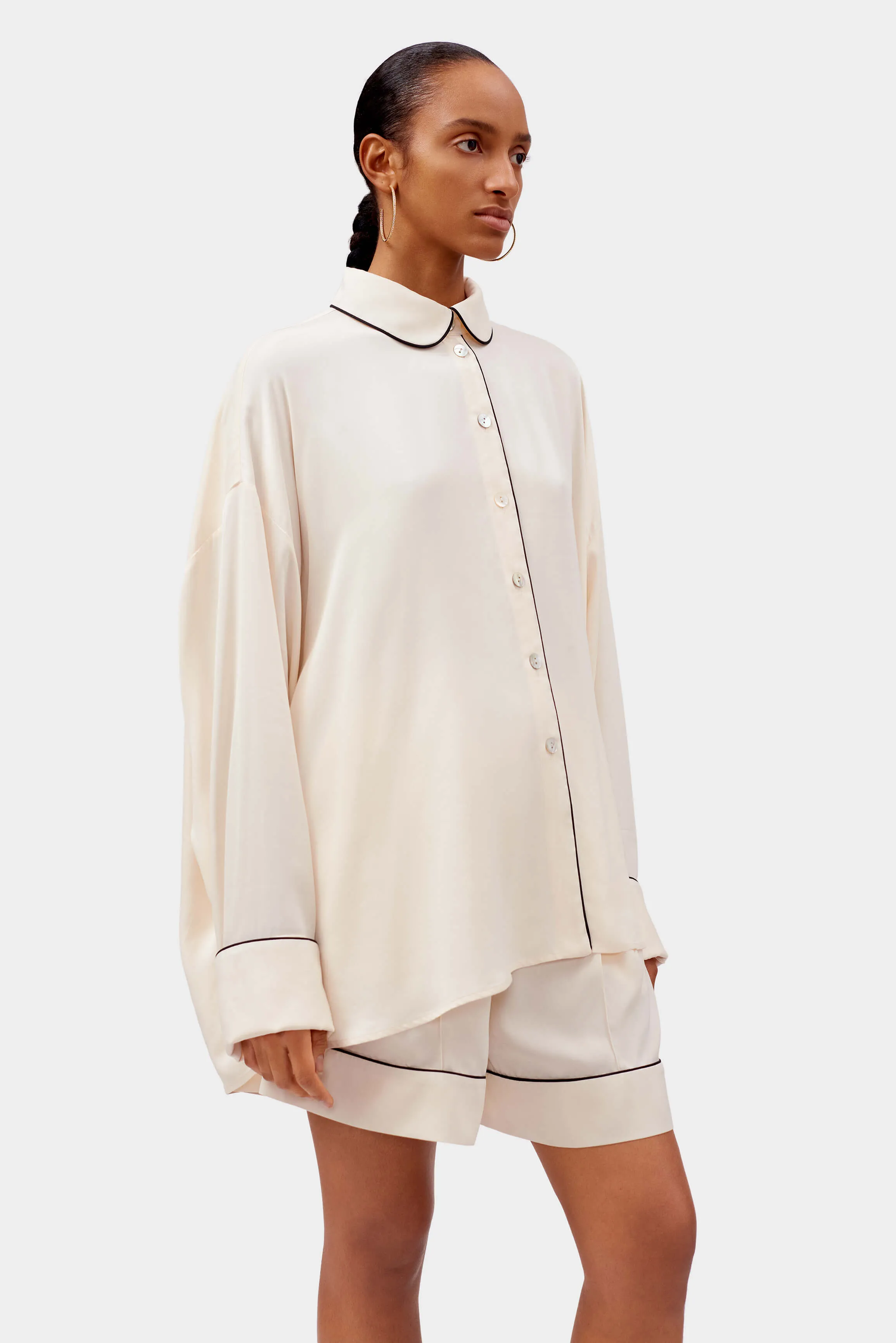 Pastelle Oversized Shirt in Off-white