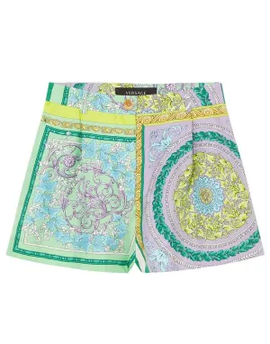 Patchwork Print Shorts