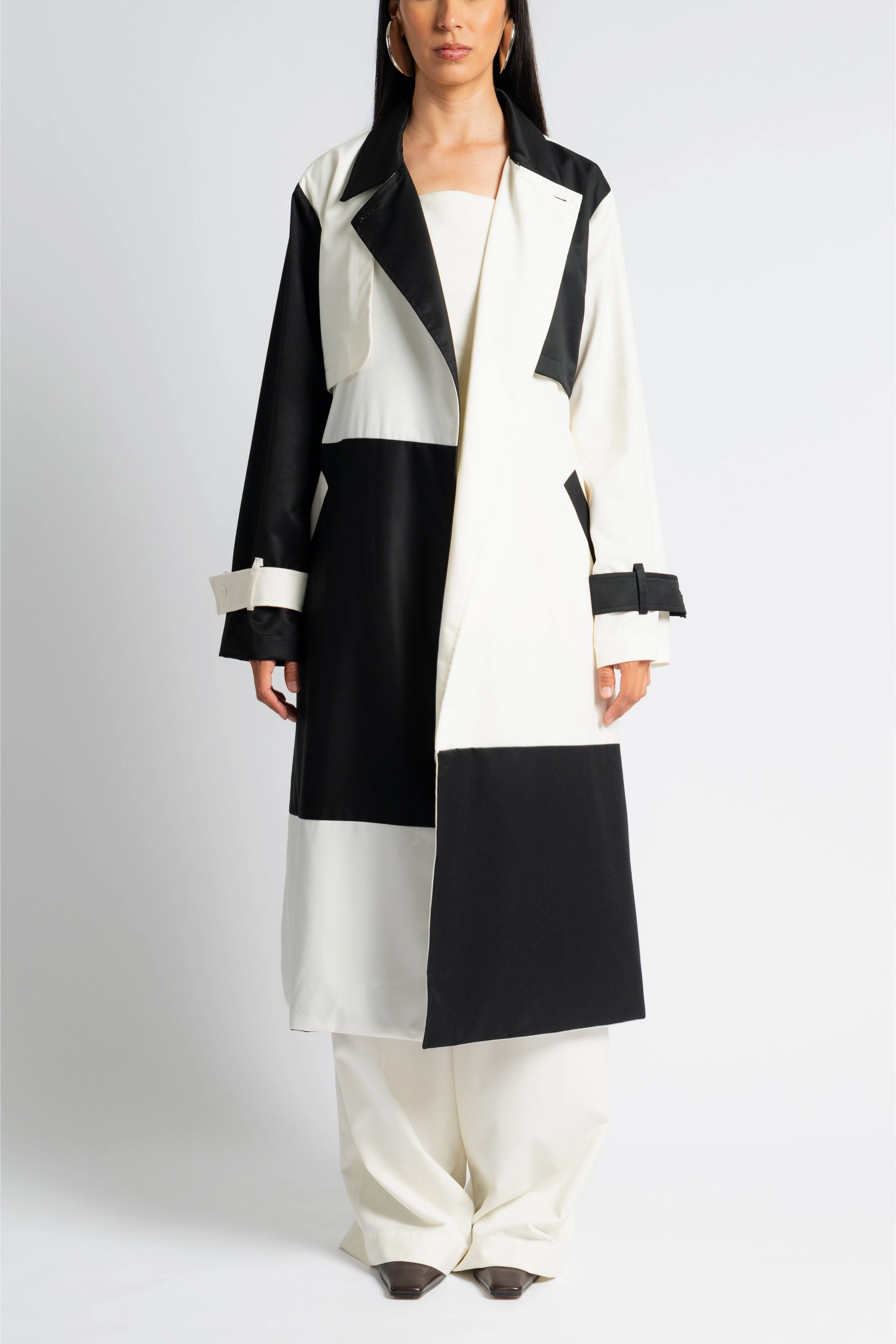 EcoFriendlyDye NonRestrictiveCut Patchwork Trench