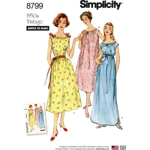 Pattern S8799 Misses' Vintage Nightgowns