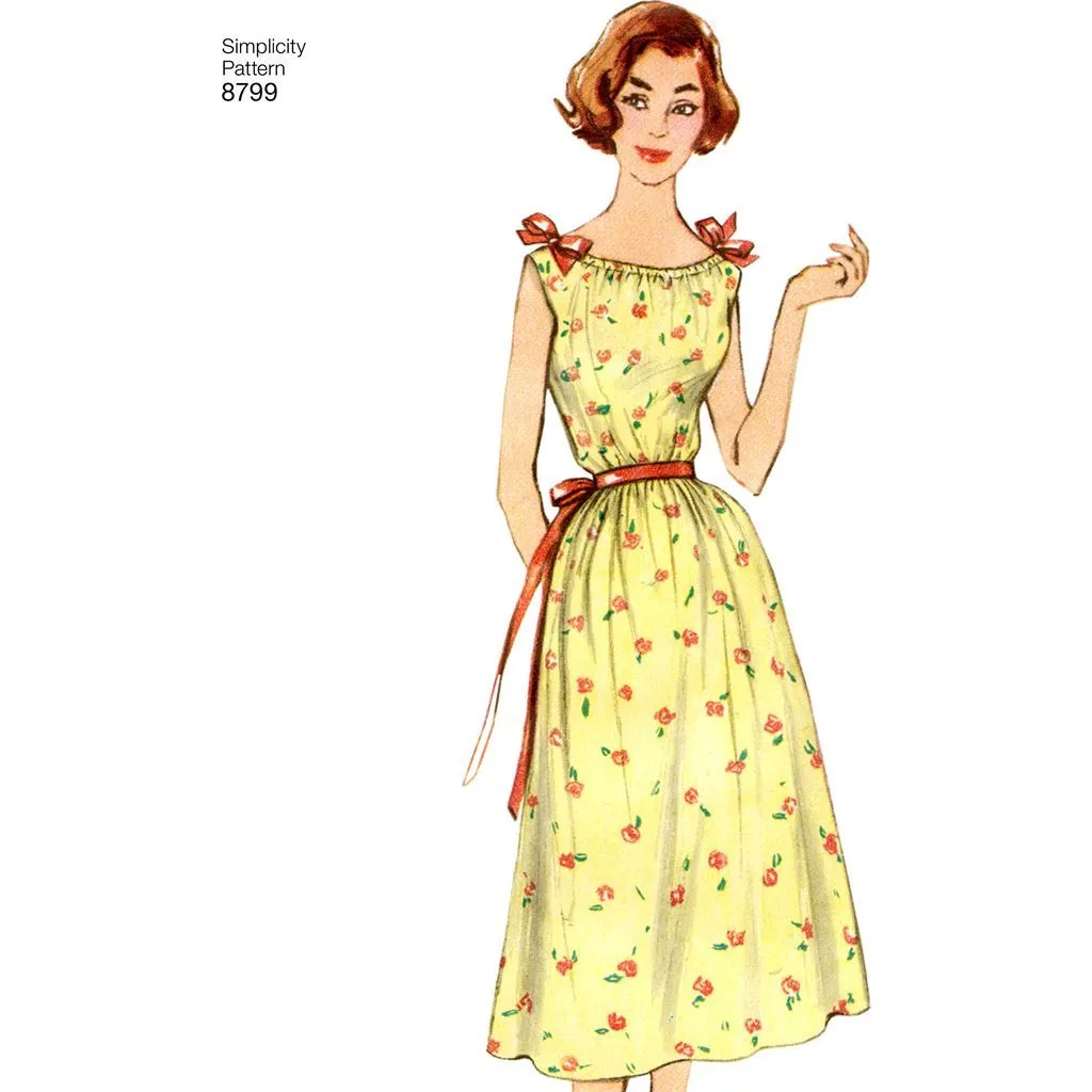 Pattern S8799 Misses' Vintage Nightgowns